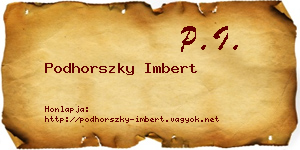 Podhorszky Imbert névjegykártya
